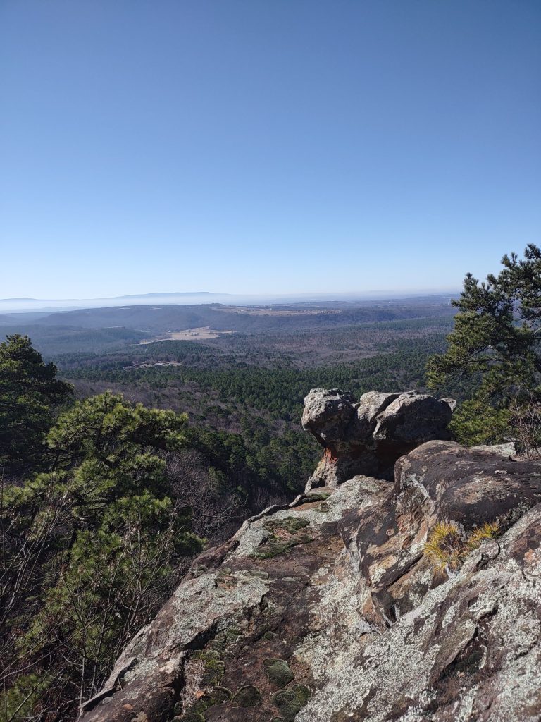 Ozark overlook with bluffs